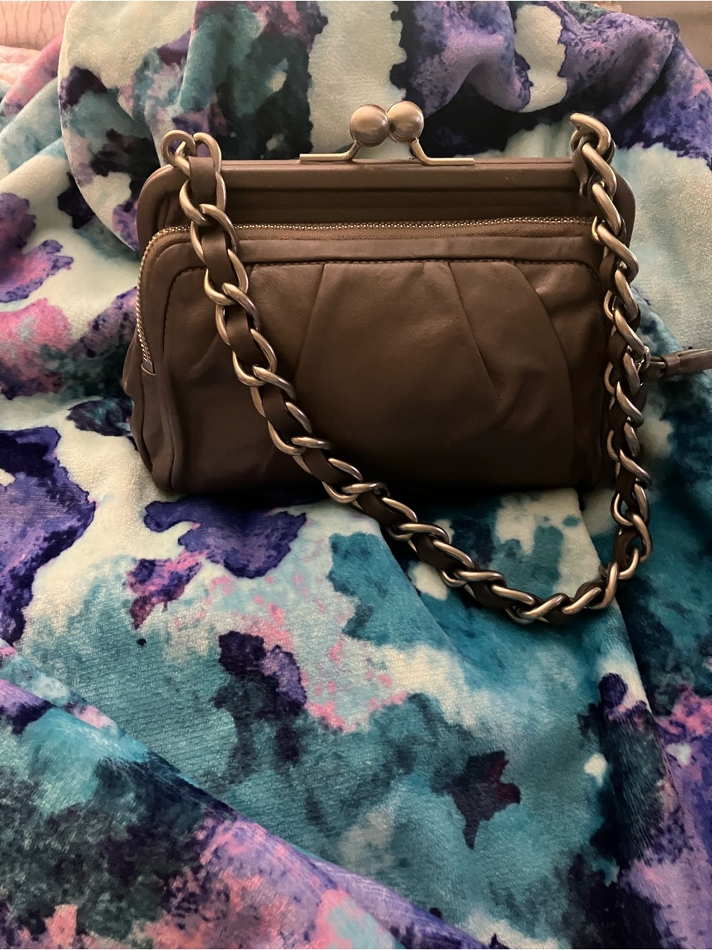 Vintage Coach Parker Kisslock Chain-link Shoulder Bag Style# 13698